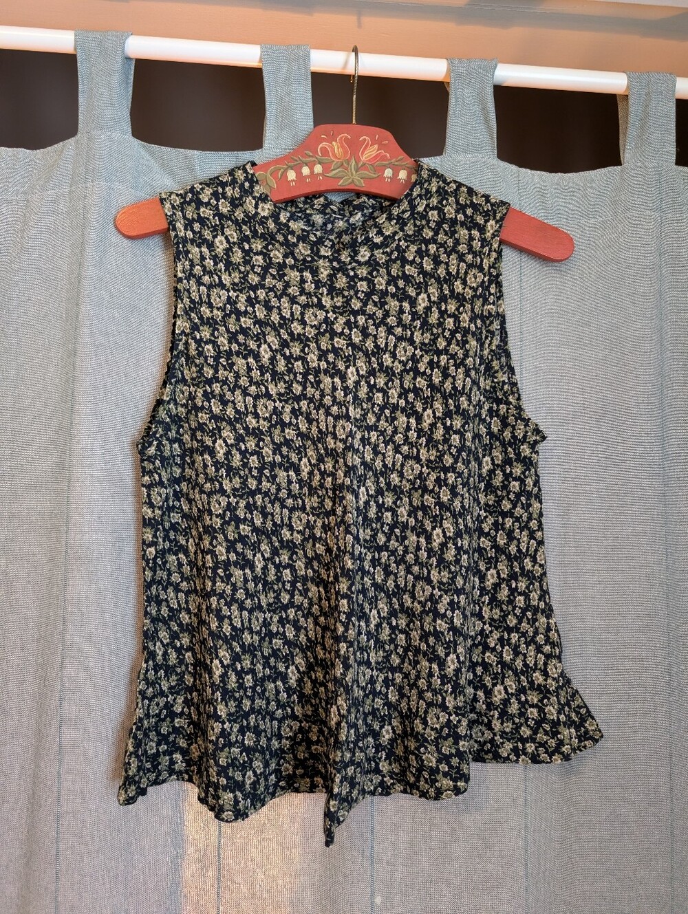 Floral Patterned Tank Dress Shirt - Picture 1 of 3